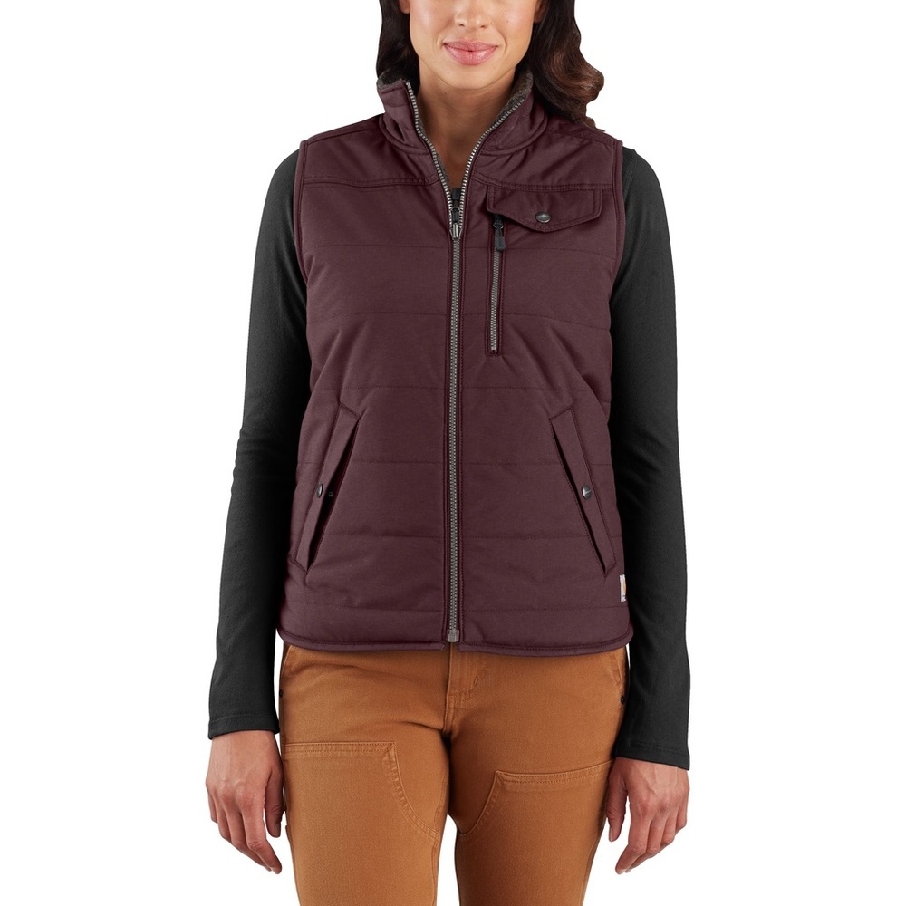 Carhartt UTILITY SHERPA-LINED Reversible Vest in Deep Wine L